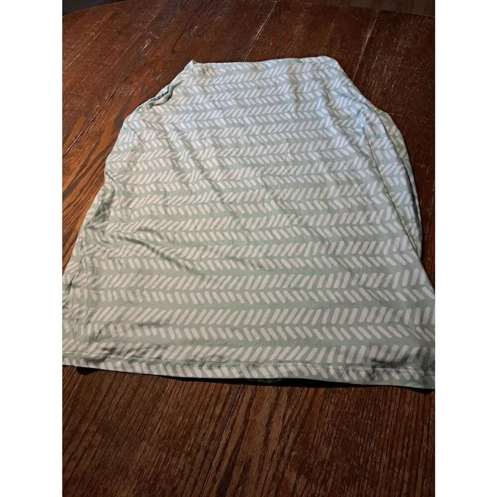 New Green and White Simka Rose Breathable Nursing & Car Seat Cover Infant Baby